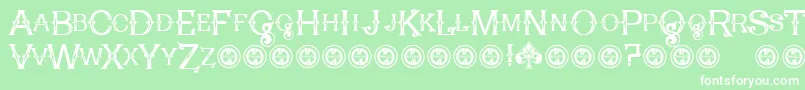 PokerkingsRegular Font – White Fonts on Green Background