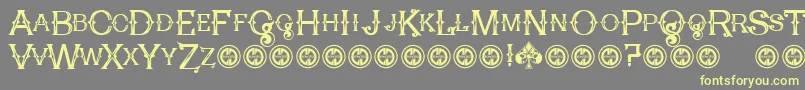 PokerkingsRegular Font – Yellow Fonts on Gray Background