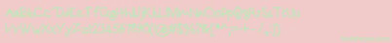 PaulmaulB Font – Green Fonts on Pink Background