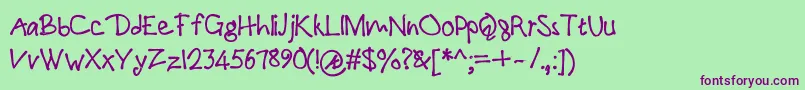PaulmaulB Font – Purple Fonts on Green Background
