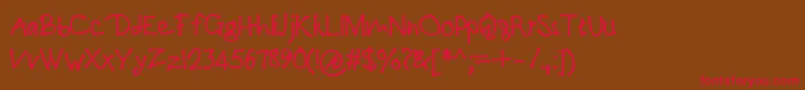 PaulmaulB Font – Red Fonts on Brown Background