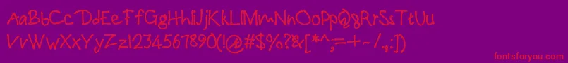 PaulmaulB Font – Red Fonts on Purple Background