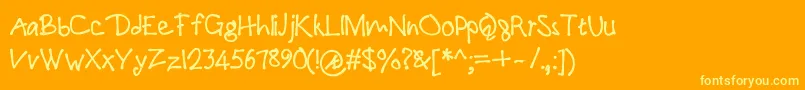 PaulmaulB Font – Yellow Fonts on Orange Background
