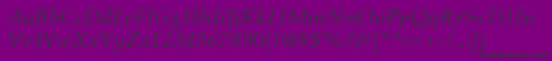 AldusLtItalic Font – Black Fonts on Purple Background