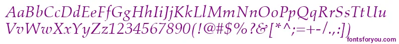 AldusLtItalic Font – Purple Fonts on White Background