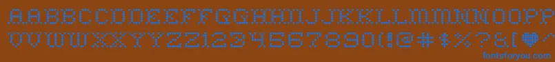 フォントHeartsweetheartRegular – 茶色の背景に青い文字