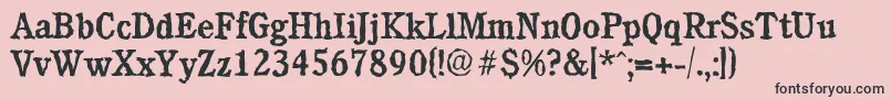 CalgaryrandomMediumRegular Font – Black Fonts on Pink Background