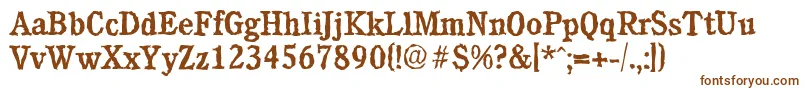 Шрифт CalgaryrandomMediumRegular – коричневые шрифты на белом фоне