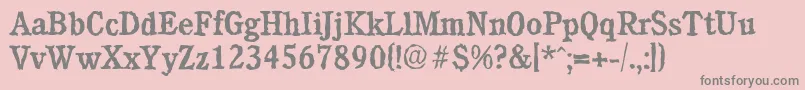 CalgaryrandomMediumRegular Font – Gray Fonts on Pink Background