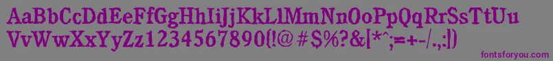 CalgaryrandomMediumRegular-fontti – violetit fontit harmaalla taustalla