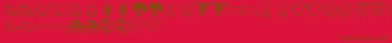 ParodyLogoskate Font – Brown Fonts on Red Background
