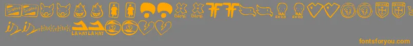 ParodyLogoskate Font – Orange Fonts on Gray Background
