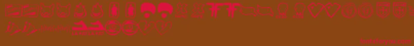 ParodyLogoskate Font – Red Fonts on Brown Background