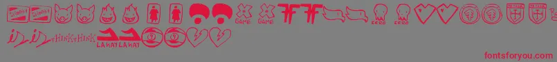 ParodyLogoskate Font – Red Fonts on Gray Background