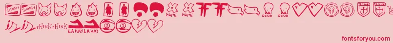 ParodyLogoskate Font – Red Fonts on Pink Background