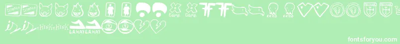 ParodyLogoskate Font – White Fonts on Green Background