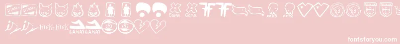 ParodyLogoskate Font – White Fonts on Pink Background