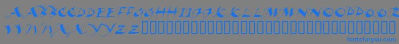 Шрифт Beaui – синие шрифты на сером фоне
