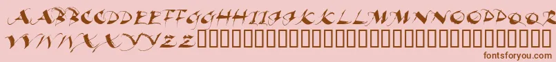 Beaui Font – Brown Fonts on Pink Background