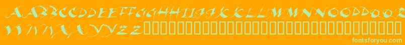 Beaui Font – Green Fonts on Orange Background