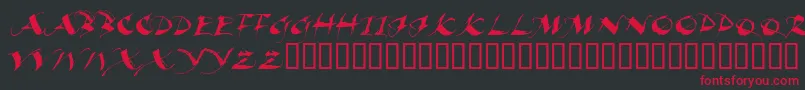 Шрифт Beaui – красные шрифты на чёрном фоне