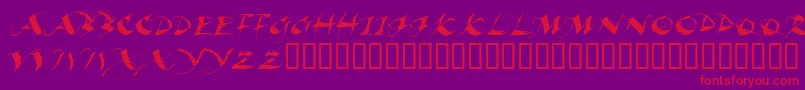 Beaui Font – Red Fonts on Purple Background