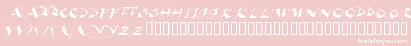 Шрифт Beaui – белые шрифты на розовом фоне