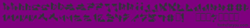 ShamenRemix-fontti – mustat fontit violetilla taustalla