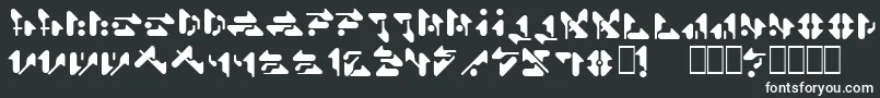 フォントShamenRemix – 黒い背景に白い文字