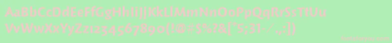 WoodlandItcDemi Font – Pink Fonts on Green Background