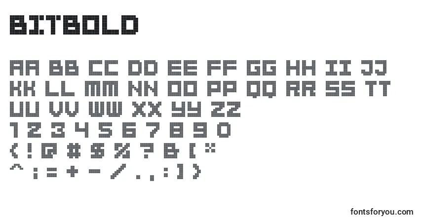 Schriftart Bitbold – Alphabet, Zahlen, spezielle Symbole