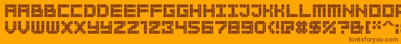 Bitbold Font – Brown Fonts on Orange Background