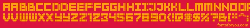 Bitbold Font – Orange Fonts on Red Background