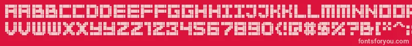 Bitbold Font – Pink Fonts on Red Background