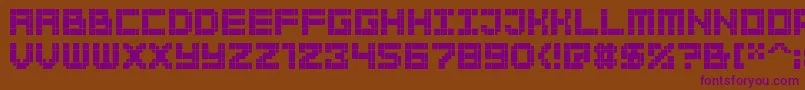 Bitbold-Schriftart – Violette Schriften auf braunem Hintergrund