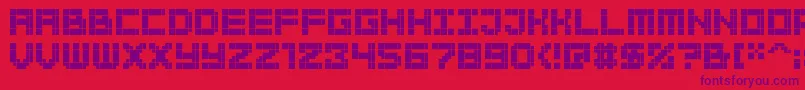 Bitbold Font – Purple Fonts on Red Background