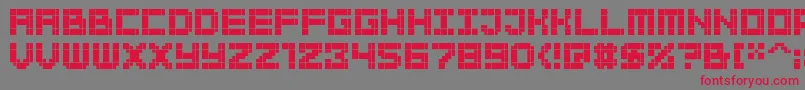 Bitbold Font – Red Fonts on Gray Background