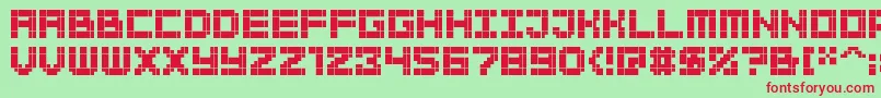 Bitbold Font – Red Fonts on Green Background