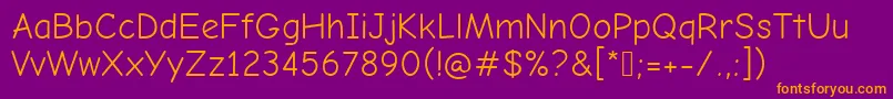 ComicNeueRegular Font – Orange Fonts on Purple Background