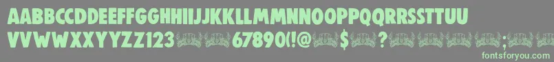 DkWoolwich Font – Green Fonts on Gray Background