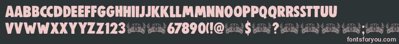 DkWoolwich Font – Pink Fonts on Black Background