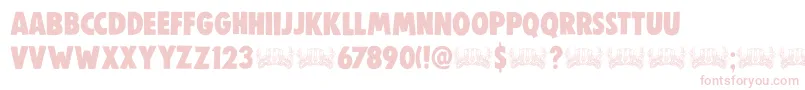 DkWoolwich Font – Pink Fonts on White Background