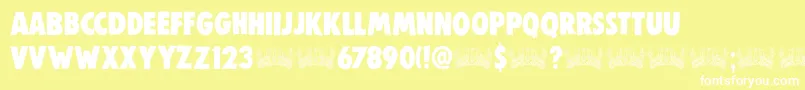 DkWoolwich Font – White Fonts on Yellow Background