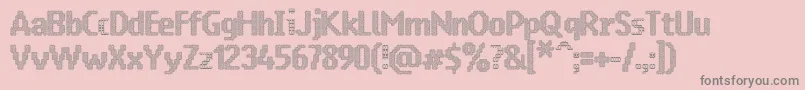Vraangoe Font – Gray Fonts on Pink Background