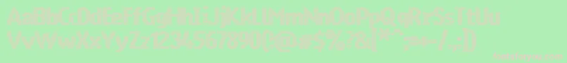 Vraangoe Font – Pink Fonts on Green Background