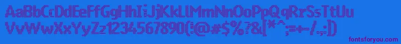 Vraangoe Font – Purple Fonts on Blue Background