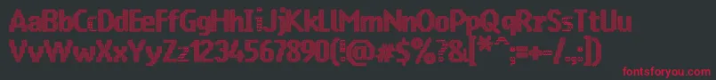 Vraangoe Font – Red Fonts on Black Background