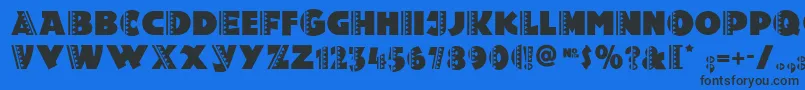 Holy Font – Black Fonts on Blue Background