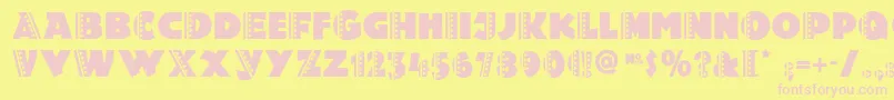 Holy Font – Pink Fonts on Yellow Background