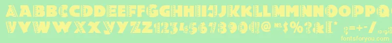Holy Font – Yellow Fonts on Green Background